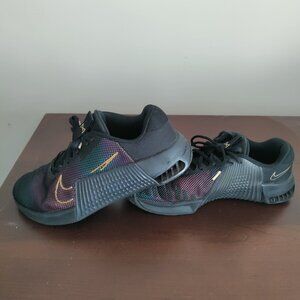Nike Metcon 9 PRM 'Black Fireberry Gold' Sneakers FB7151-001 Women's 10